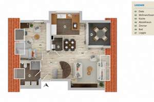 Erstbezug: Zentral gelegene 3-Zimmer-Maisonette-Wohnung inkl. 2 Balkone und Garage in S-Feuerbach – Die vollständige Adresse der Immobilie erhältst du vom Anbieter., 70469 Feuerbach-Mitte, Stuttgart – Vorschaubild 11