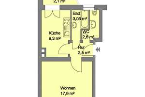 Gemütliche 1 Zimmer Wohnung mit separater großer Küche und Balkon im EG – Helenenhof 2, 90419 Sandberg, Nürnberg – Vorschaubild 12