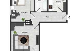 2-Raum-Erdgeschosswohnung mit Balkon – Markersdorfer Str. 72, 9123 Markersdorf, Chemnitz – Vorschaubild 5