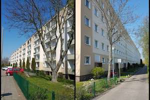 Großer Balkon - Wohnzimmer mit offener Küche - moderne Wohnung sucht Mieter – Bernhard-Kellermann-Str. 27, 39120 Leipziger Straße, Magdeburg – Vorschaubild 1