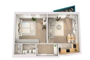 Erstbezug nach Sanierung* 2-RW* West-Balkon* neue EBK* Bad mit Wanne* TG-SP* Aufzug* Grüne Lage – Geschwister-Scholl-Straße 10, 1809 Heidenau – Vorschaubild 2
