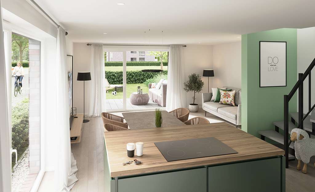 Stilvolles und technisch modernes Reihenmittelhaus im KfW-40-Standard mit LCA!