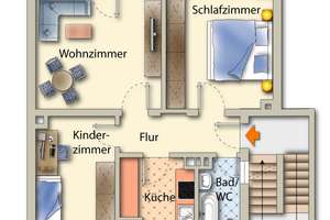 Schön und gemütlich! Renovierte 3,5 Raum Wohnung in ruhiger Lage!!! Balkon!! – Saarbrücker Straße 26, 45884 Rotthausen, Gelsenkirchen – Vorschaubild 9