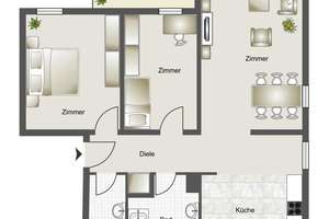 3-Zimmer Wohnung in Bochum-Weitmar – In der Uhlenflucht 10, 44795 Weitmar-Mitte, Bochum – Vorschaubild 3