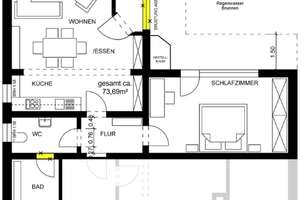  Seniorengerechte 1,5 - 2-Zimmer-Wohnung mit Terrasse in Feuersbach