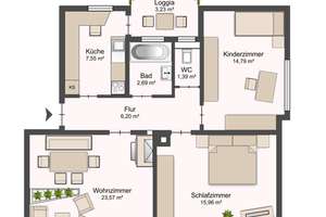 Gemütliche 3-Zimmer-Wohnung im Herzen von Stuttgart-Münster