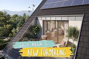 Helle Dachgeschosswohnung mit Loggia und Balkon