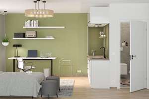 1 Zimmer Neubauwohnung mit Balkon in München Giesing