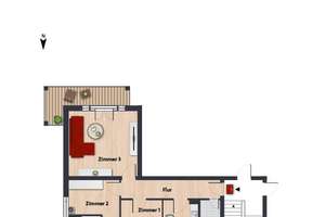 Stadtnahe Wohnung mit Balkon - WBS erforderlich // 1.OG Links – Köhlerbergstr. 3, 38440 Köhlerberg, Wolfsburg – Vorschaubild 5