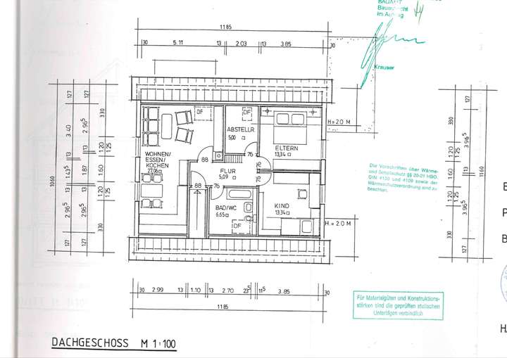 Grundriss Dachgechoss