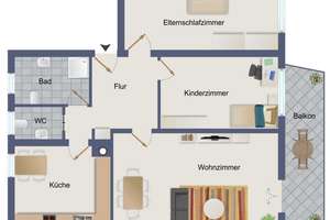 Modern konzipierte 3-Zimmer-Eigentumswohnung mit sonnigem Balkon, Garage in angenehmer Vorortlage – Die vollständige Adresse der Immobilie erhältst du vom Anbieter., 68219 Rheinau, Mannheim – Vorschaubild 11