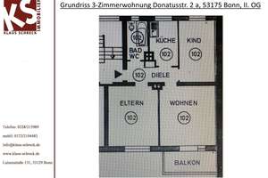 Dreizimmerwohnung mit Balkon in guter und ruhiger Lage von Bonn-Bad Godesberg Plittersdorf – Donatussraße 2A, 53175 Plittersdorf, Bonn – Vorschaubild 10