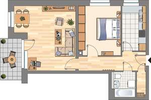 Helle 2-Zimmer-Etagenwohnung in Flensburg – 61,44 m² mit Balkon – Breedlandweg 2, 24944 Wasserloos, Flensburg – Vorschaubild 10