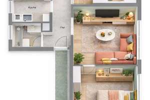 Helle Dachgeschosswohnung in einer ruhigen Wohnstraße in Essen-Burgaltendorf – Auf dem Loh 17, 45289 Burgaltendorf, Essen – Vorschaubild 4