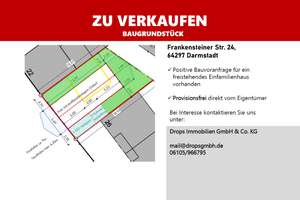 PROVISIONSFREI! Baugrundstück mit Bauvorbescheid in Eberstadt – Frankensteiner Straße 24, 64297 Eberstadt, Darmstadt – Vorschaubild 2
