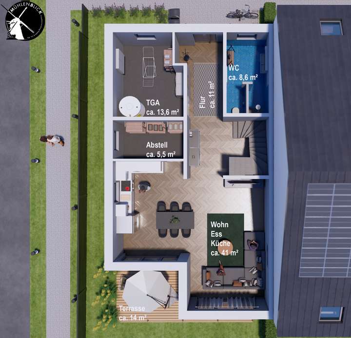 Visualisierung Grundriss EG