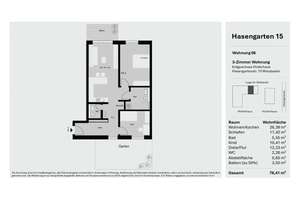 Großzügige 3-Zimmer-Neubauwohnung mit Südgarten und zusätzlichem Balkon – Hasengartenstr. 15, 65189 Südost, Wiesbaden – Vorschaubild 7