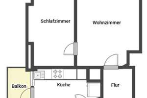 Charmante 2-Zimmer-Wohnung mit Balkon und Einbauküche in Top-Lage – Böheimstraße 76, 70199 Heslach, Stuttgart – Vorschaubild 3