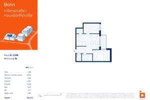 RESERVIERT! D14: Großzügige 3-Zimmerwohnung im 2. OG - Balkon zur Gartenseite – Villenstraße 4, 53129 Dottendorf, Bonn – Vorschaubild 4