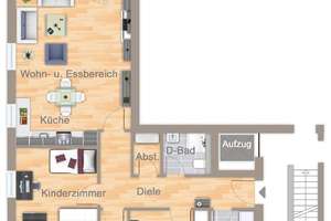 Modern geschnittene 4-Zimmer-Wohnung mit Einbauküche und Aufzug – 51377 Steinbüchel, Leverkusen – Vorschaubild 13