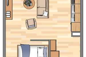Demnächst frei! 1-Zimmer-Wohnung in Bremen Woltmershausen – Am Tabakquartier 54, 28197 Woltmershausen (Ortsteil), Bremen – Vorschaubild 3