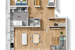 Leben im Westen Regensburgs! Exklusives 3-Zi.-Penthouse mit Dachterrasse und TG-Stellplatz – Die vollständige Adresse der Immobilie erhältst du vom Anbieter., 93049 Westenviertel, Regensburg – Vorschaubild 4