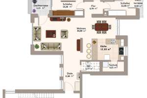 Freies 3-Zimmer-Penthouse # 216 mit lichtdurchfluteten Räumen in ruhiger Lage von Hadern! – 81375 Neuhadern, München – Vorschaubild 13