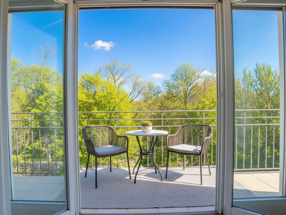 Westbalkon mit Blick ins Grüne