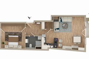 Ideal zum Vermieten oder Selbstwohnen – 2-Zimmer-Neubauwohnung mit allen Extras – Die vollständige Adresse der Immobilie erhältst du vom Anbieter., 76185 Mühlburg, Karlsruhe – Vorschaubild 2