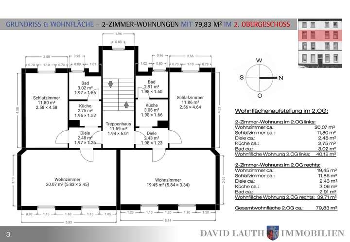 Grundriss 2. Obergeschoss MFH