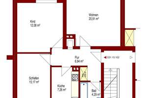 Frei ab 01.08.2026! 3-Zimmer-Wohnung im 1. OG mit Loggia – Dersagauweg 45, 26131 Eversten, Oldenburg (Oldenburg) – Vorschaubild 2