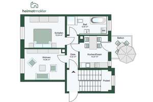 Helle 2-Zimmer-Einheit mit Balkon und Innenhofblick in Leipzig-Wahren – Die vollständige Adresse der Immobilie erhältst du vom Anbieter., 4159 Wahren, Leipzig – Vorschaubild 15