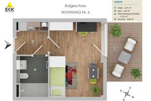 Modernes 1-Zimmer-Apartment mit Terrasse, Klimaanlage & hochwertiger Einbauküche