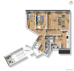 Großzügige 4-Raumwohnung mit Fußbodenheizung, Aufzug und 2 Stellplätzen