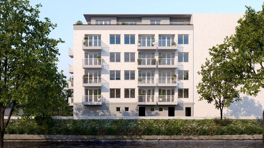 1-Zimmer-Apartment mit Design-Solarbalkon und Abendsonne