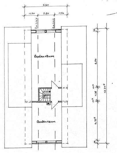 Grundriss Spitzboden