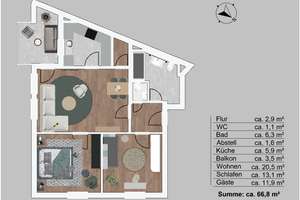 Investieren in Dresden-Blasewitz: Vermietete Wohnung mit Balkon und TG-Stellplatz – Die vollständige Adresse der Immobilie erhältst du vom Anbieter., 1277 Blasewitz (Stadtteil), Dresden – Vorschaubild 9