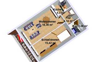 Gut geschnittene und großzügige 2-Zimmer-Wohnung mit großer Wesstloggia inkl. PKW Stellplatz im O... – München – Vorschaubild 2