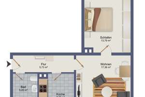 Gut geschnittene 2-Zimmer-Wohnung im Augsburger Antonsviertel – frei ab August 2026 – Die vollständige Adresse der Immobilie erhältst du vom Anbieter., 86159 Antonsviertel, Augsburg – Vorschaubild 10