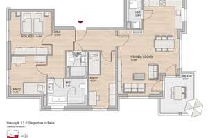 SONNTAGSBESICHTIGUNG | Moderne 4-Zi.-Wohnung mit offenem Wohnbereich und sonnigem Südwestbalkon – Kostheimer Landstraße 25, 55246 Mainz-Kostheim, Wiesbaden – Vorschaubild 7