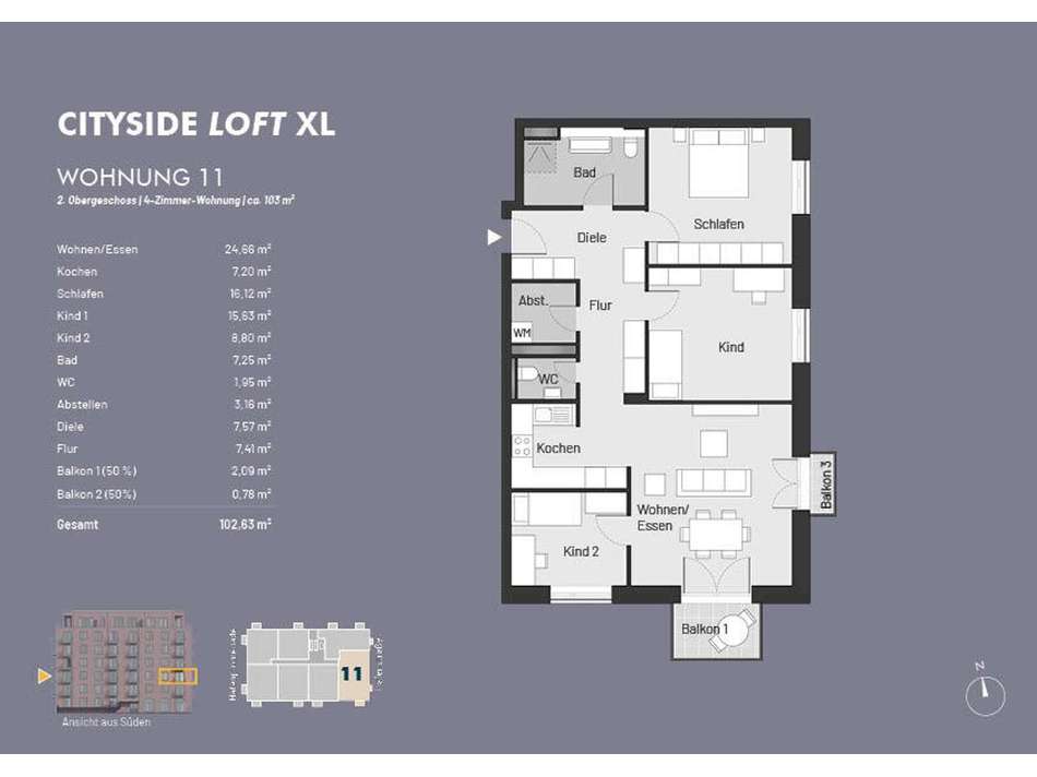 Grundriss WE 11