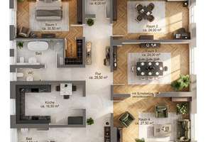 Exklusive 4-Zimmer-Dachgeschosswohnung direkt in der Altstadt – 80331 Hackenviertel, München – Vorschaubild 2