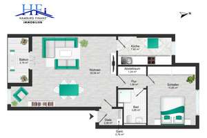 Kapitalanlage oder neues Zuhause – 2-Zimmer-ETW mit Balkon & Tiefgaragenstellplatz – Die vollständige Adresse der Immobilie erhältst du vom Anbieter., 21029 Bergedorf (Ortsteil), Hamburg – Vorschaubild 9