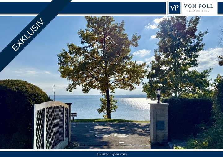 Weiträumiges Landhaus mit unmittelbarem Seezugang und Seesicht vom Erdgeschoss