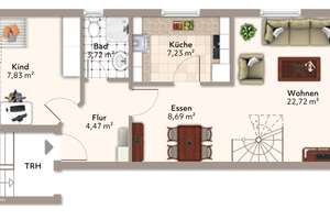 **Wohnen über zwei Ebenen – Maisonette mit Dachterrasse & Garage in Mainz** – Die vollständige Adresse der Immobilie erhältst du vom Anbieter., 55130 Weisenau, Mainz – Vorschaubild 12