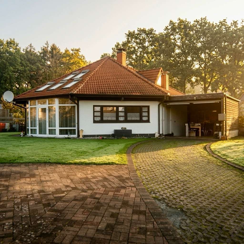 Immobilie in Langenberg - Außergewöhnlich Wohnen: Architektonisches Rundhaus mit Galerie & Einliegerwohnung! - Bild 0