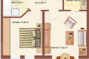 Moderne 2-Zimmer Wohnung in Leipzig Grünau-Mitte, Ideale Verkehrsanbindung & Aufzug – Stuttgarter Allee 33, 4209 Grünau-Mitte, Leipzig – Vorschaubild 8