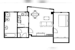 Tauschwohnung: Helle 2-Zimmer-Wohnung nahe Elbe und Uniklinikum