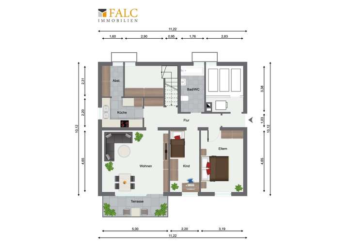 Grundriss Wohnung Erdgeschoss