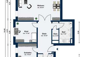 Sofort einziehen: schöne 3-Zimmer Wohnung in Top Lage von Rahlstedt inkl. Tiefgaragenstellplatz – Die vollständige Adresse der Immobilie erhältst du vom Anbieter., 22143 Rahlstedt, Hamburg – Vorschaubild 21